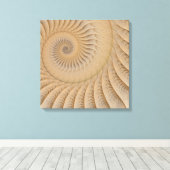 Undertow Tan Abstrakt Spiral Leinwanddruck (Insitu (Holzboden))