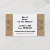 Undertow Tan Spiral Abstrakt Visitenkarte (Rückseite)