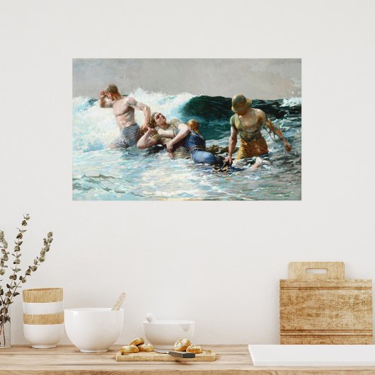 Undertow von Winslow Homer Poster (Küche)