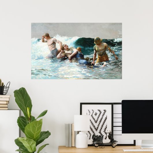 Undertow von Winslow Homer Poster (Heimbüro)