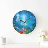 Underwater 7 Wall Clocks Numerals Optionen Große Wanduhr (Zuhause)