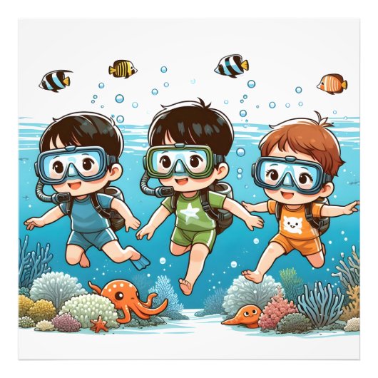 Underwater Adventure with Friends Fotodruck (Vorne)