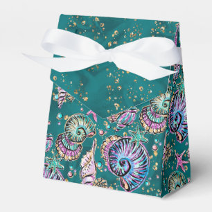 Underwater Aquamarin Luxe   Green Pastel Gold Seas Geschenkschachtel