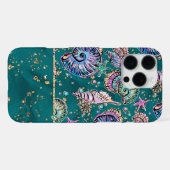 Underwater Aquamarin Luxe | Green Pastel Gold Seas iPhone Hülle (Rückseite (Horizontal))