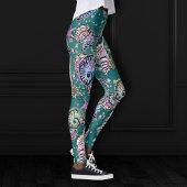 Underwater Aquamarin Luxe | Green Pastel Gold Seas Leggings