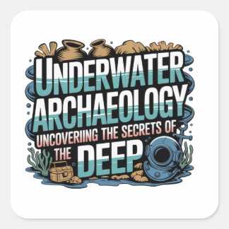 underwater archaeology quadratischer aufkleber