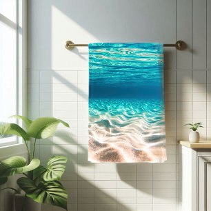 Underwater Beach Sand Mirror Badehandtuch