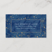 Underwater Blue Luxe | Pastel Gold Seashells Visitenkarte (Rückseite)