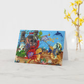 Underwater Duel Greeting Card Karte (Gelbe Blume)