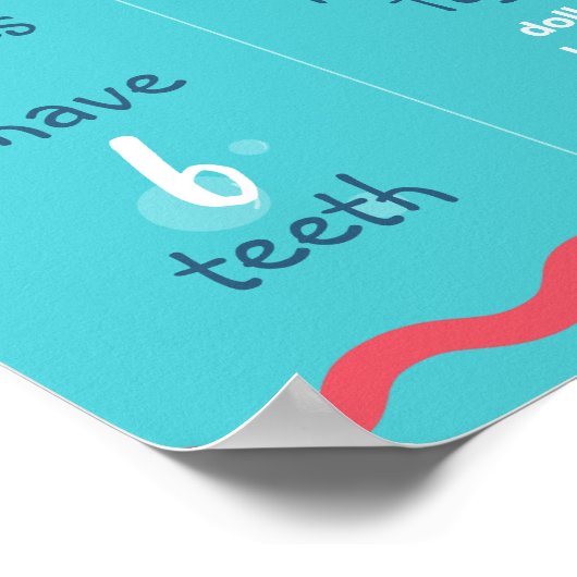 Underwater First Birthday Sign Poster (Ecke)