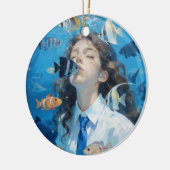 Underwater Girl Ceramic Ornament (Links)
