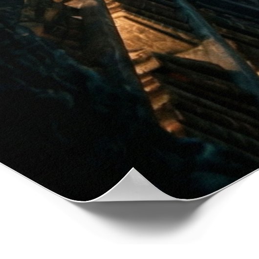 Underwater Library Fantasy Art Poster (Ecke)