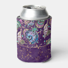 Underwater Lila Luxe | Dark Pastel Gold Sea Life Dosenkühler