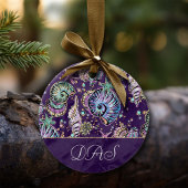 Underwater Lila Luxe | Dark Pastel Gold Sea Life Keramik Ornament