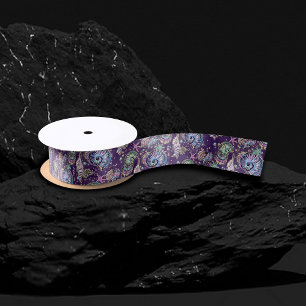 Underwater Lila Luxe Dark Pastel Gold Sea Life Satinband