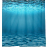 Underwater Ocean Light Rays in Blue Duschvorhang (Vorderseite)