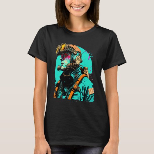 Underwater Photographer Pop Style Scuba Diver Dad  T-Shirt (Vorderseite)