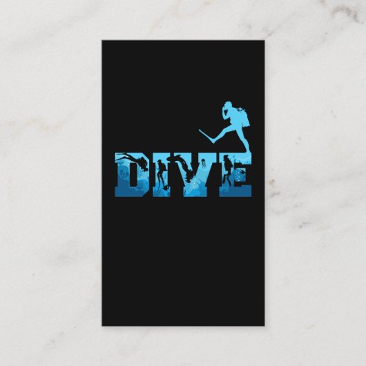 Underwater Scuba Diving Men Scuba Diver Visitenkarte (Vorderseite)