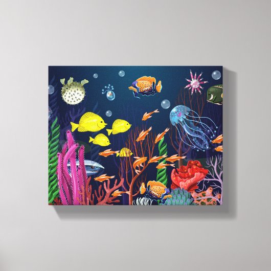 Underwater Sea Creature For Home | Canvas Print Leinwanddruck (Vorderseite)