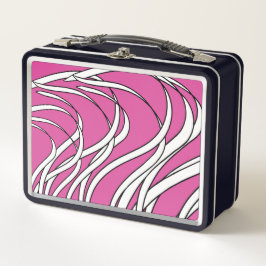 Underwater seaweed in pink  metall brotdose