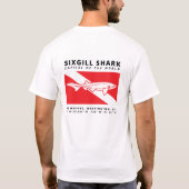 Underwater Sports Sixgill Shark Dive Flag Shirt (Rückseite)