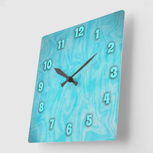 Underwater Time Quadratische Wanduhr (Winkel)