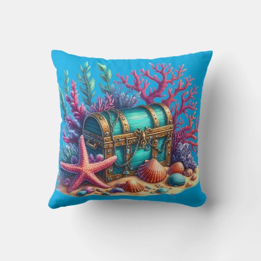 "Underwater Treasure" Kissen (Rückseite)