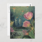 Underwater Tulip Explorers Collage Postkarte (Vorne/Hinten)