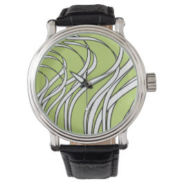 Underwater  Wave lime green Armbanduhr