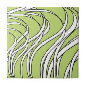 Underwater Wave lime green Fliese (Vorderseite)