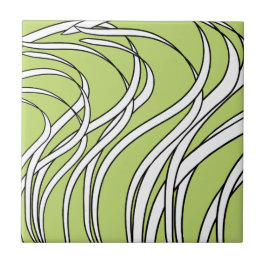 Underwater  Wave lime green Fliese