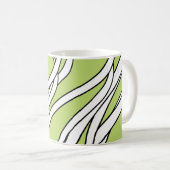 Underwater  Wave lime green Kaffeetasse (VorderseiteRechts)