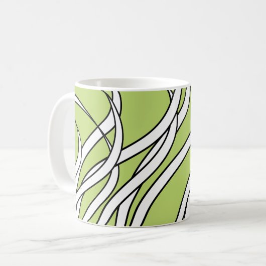 Underwater  Wave lime green Kaffeetasse (Vorderseite Links)