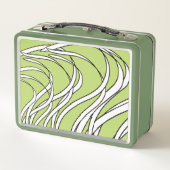 Underwater Wave lime green Metall Brotdose (Rückseite)