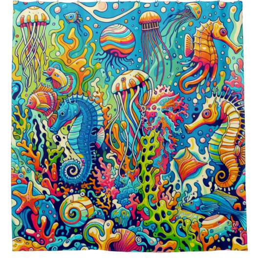 Underwater Wonderland Duschvorhang (Vorderseite)