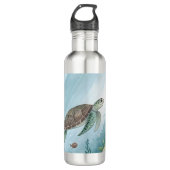 Underwater world with turtle edelstahlflasche (Vorderseite)