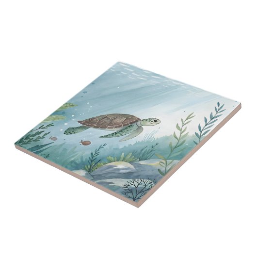 Underwater world with turtle fliese (Seite)