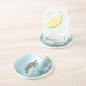 Underwater world with turtle getränkeuntersetzer (Seite)