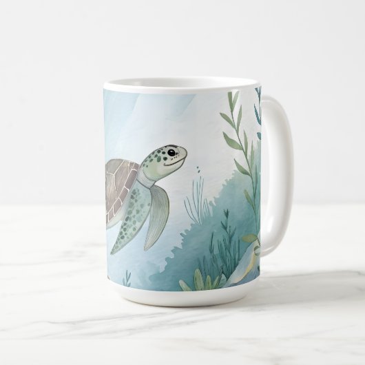Underwater world with turtle kaffeetasse (VorderseiteRechts)