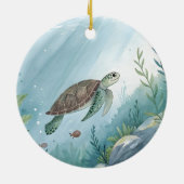 Underwater world with turtle keramik ornament (Hinten)