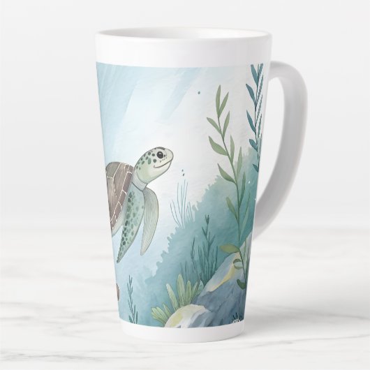 Underwater world with turtle milchtasse (Rechte Ecke)