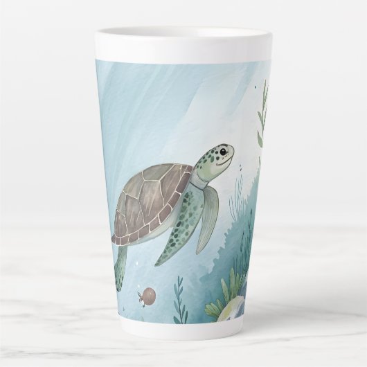 Underwater world with turtle milchtasse (Vorderseite)