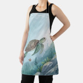 Underwater world with turtle schürze (InSitu)