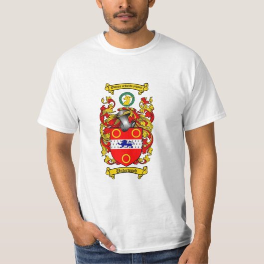 Underwood-Familienwappen - Underwood-Wappen T-Shirt (Vorderseite)