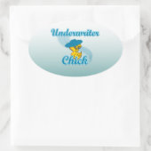 Underwriter Chick #3.png Ovaler Aufkleber (Tasche)