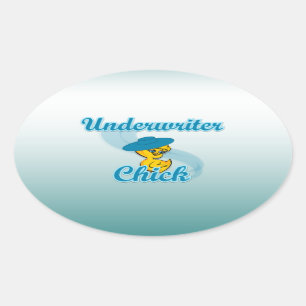 Underwriter Chick #3.png Ovaler Aufkleber