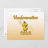 Underwriter Chick Postkarte (Vorne/Hinten)