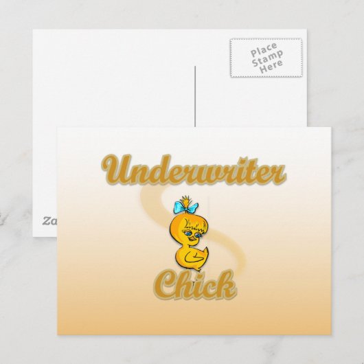 Underwriter Chick Postkarte (Vorne/Hinten)