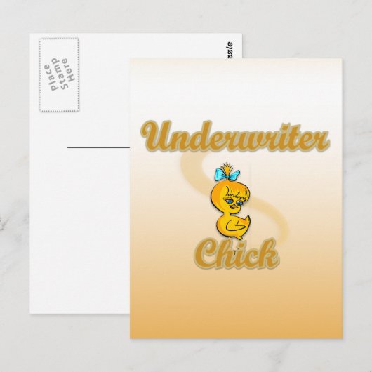 Underwriter Chick Postkarte (Vorne/Hinten)