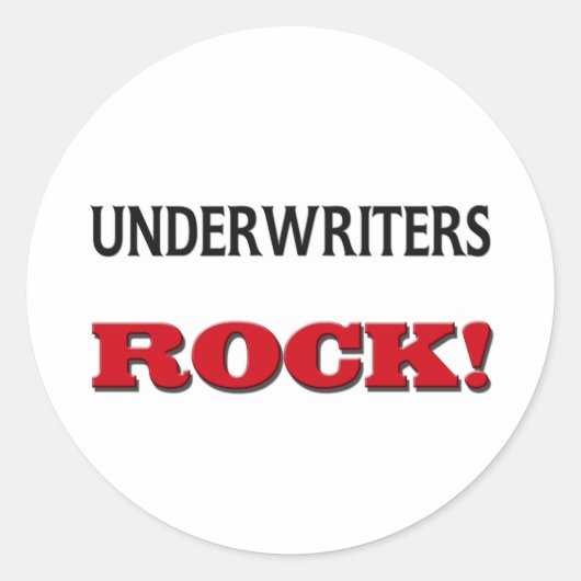 Underwriters Rock Runder Aufkleber (Vorderseite)